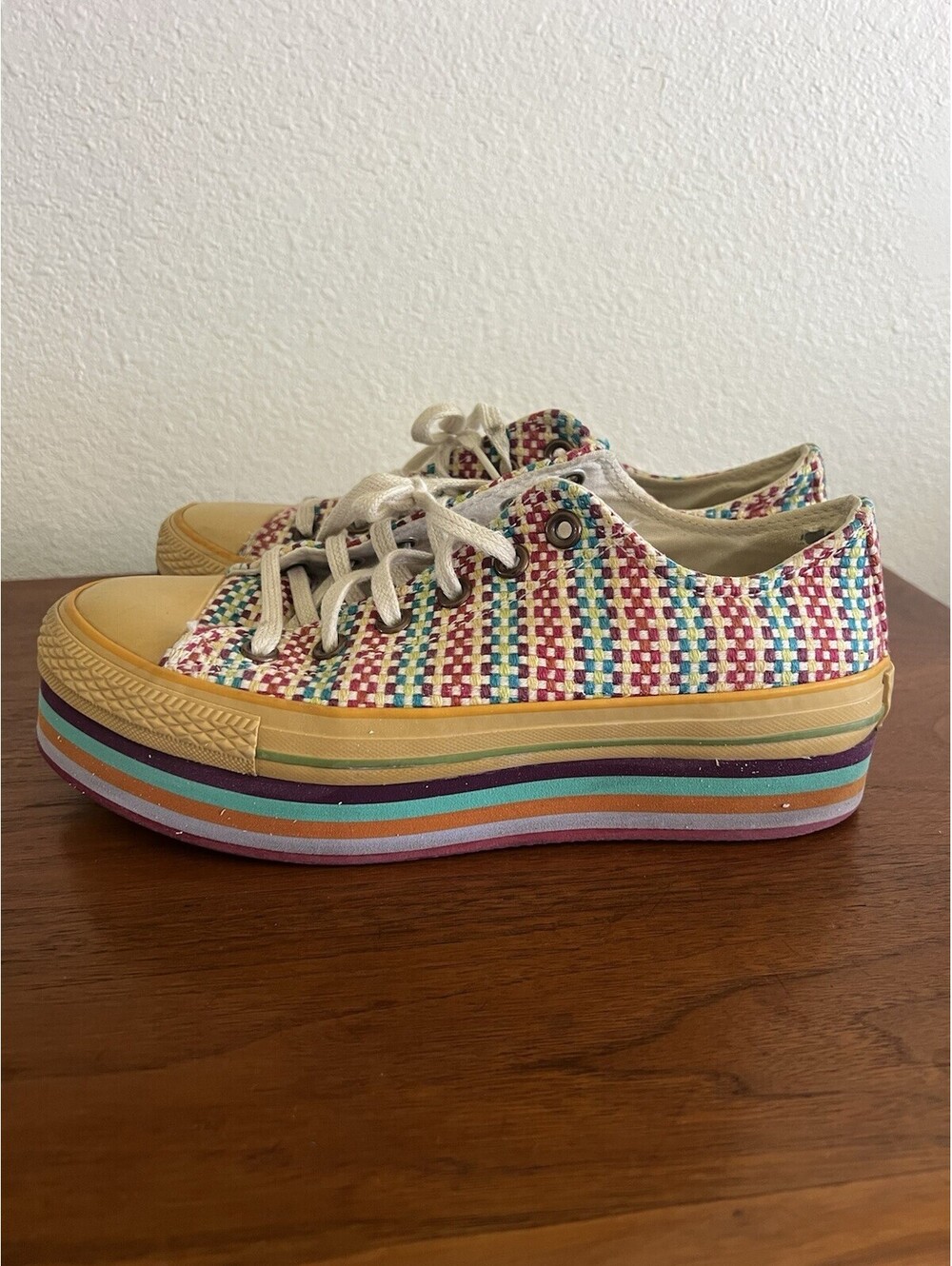 Converse Chuck Taylor All Star Lift OX Multi CoPlatform Sneakers Women Sz. 8 HTF - Picture 11 of 11